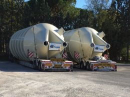 2 x Monolithic Vertical Double Chamber Silos ø3200 mm
