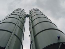 2 x Monolithic Vertical Cement Silos 50m³